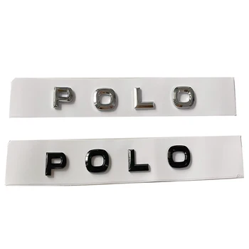 

For VW Polo 6R 9N 9N3 Sedan 2016 2017 2018 2019 New Silver Black Car Sticker 3D ABS Trunk Emblem Letters Chrome Logo Car Styling
