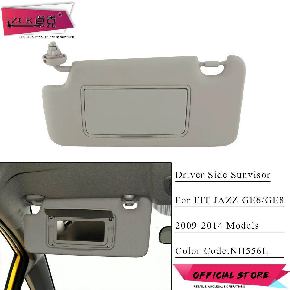 Солнцезащитный козырек ZUK левый солнцезащитный для HONDA FIT JAZZ 2009 2010 2011 2012 2013 2014 GE6