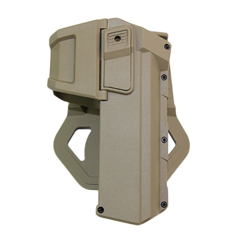 Tan Тактический подвижный кобуры пистолет страйкбол пистолет кобура для Glock 17 18 с фонариком или лазером установлен кобура правой руки талии - Цвет: Tan