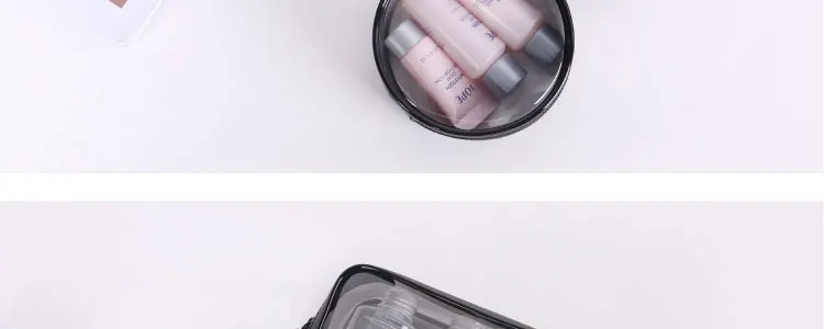 Портативная косметичка модная водонепроницаемая ПВХ прозрачная сумка для макияжа в путешествии Органайзер на молнии дорожные прозрачные косметички для женщин