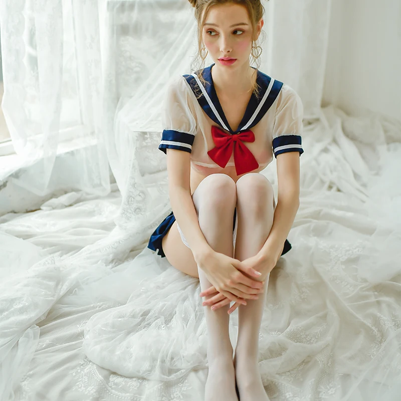 Французский косплей аниме Лолита платье японский каваи Сексуальное белье школьная форма милый костюм моряка костюмы горничной косплей