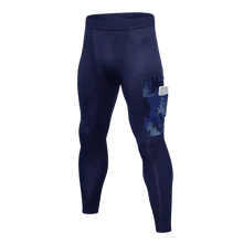 Брюки для бега боковых кармана спортивные Для мужчин Сжатие эластичные брюки с высокой посадкой тренировки спортивные брюки для тренировок для фитнес спортзал бег Леггинсы