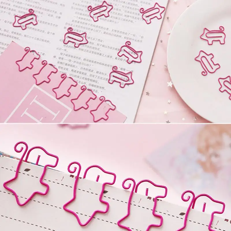 10/20 PCS Creative Pig Bookmark Cartoon Small Cute Roll Tail Soft Paper Clip Office Supplies | Канцтовары для офиса и дома