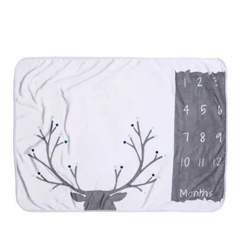 

Baby Milestone Blanket Baby Photography Props Blanket Newborn 12 Monthly Photo Props Elk Background Blanket for Shooting