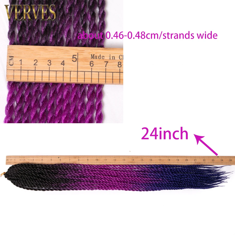 Накладные пряди волос VERVES 24 дюйма накладные из сенегальского меха с эффектом