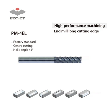 

1pc ZCC 10 mm solid carbide end mill 60HRC PM-4EL-D10.0 100 mm length 4 flutes milling cutter