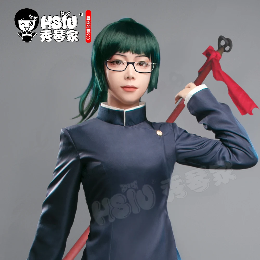 Hsiu Anime Jujutsu Kaisen Cosplay Maki Zenin Wig Dark Green Ponytail Short Hair & Free Gift Brand Cap -Zentai shop online Hd69128c4cdce4166ab3ca1507b2acadcP.jpg