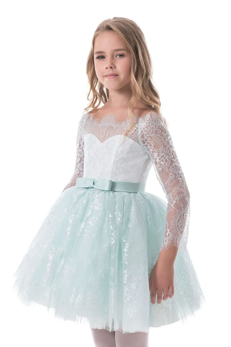Girl Dress Kids Fall Lace Ball Gown Princess for Girls Flower Toddler Wedding Winter Party Tutu Clothes Christmas | Детская одежда и