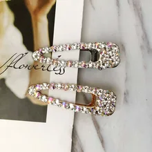 Модная заколка для волос, стразы, металлическая шпилька из сплава для женщин и девушек, заколка, аксессуары для волос, ювелирное изделие, головной убор