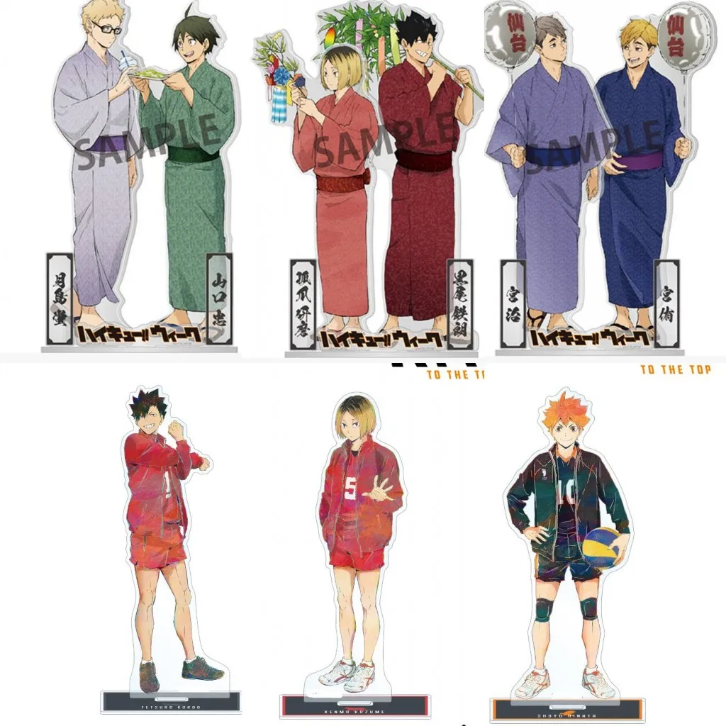 Anime Haikyuu!! Hinata Shoyo Tobio Kageyama Kei Tsukishi Acrylic Figure Stand Display Model Desktop Decor Collections Xmas Gift |