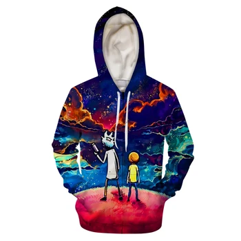 

Anime Rick and Morty Casual 3D Printed Zipper Hoodie Sweatshirt Men Women Pullover Streetwear Harajuku Oversized Zipper Jackets