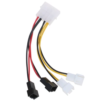 

1pcs 4-Pin Molex To 3-Pin Fan Power Cable Adapter Connector 12v*2/ 5v*2 Computer Cooling Fan Cables For CPU PC Case Fan Cable