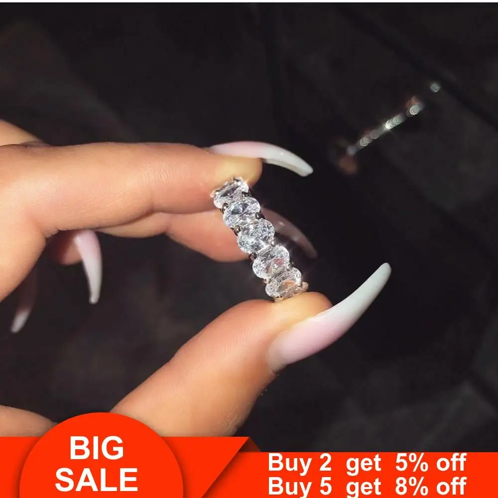 Женское кольцо из серебра 925 пробы с фианитом AAAAA|Кольца| |