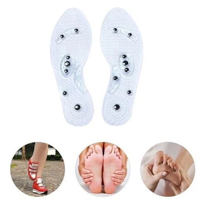 1 пара силиконовых стелек Магнитная обувь коврик для мужчин и женщин Arch Поддержка для похудения массажный уход для ног стелька вставки