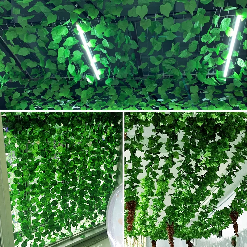 240cm 1Pcs Artificial Fake Hanging Vine Plant Leaves Simulation