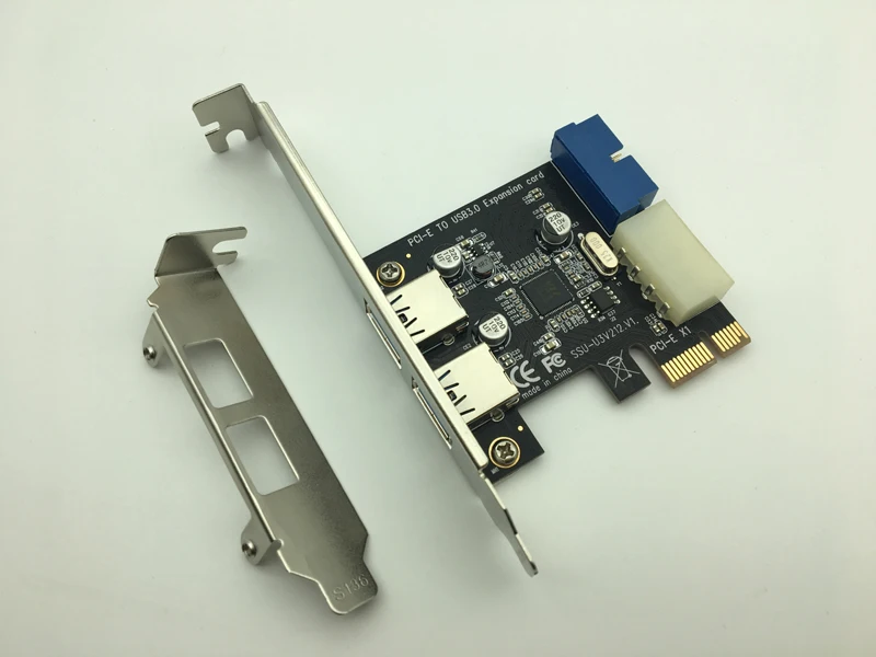 USB 3,0 PCI-E адаптер карты расширения внешний 2 порта USB3.0 концентратор внутренний 19pin Заголовок карта PCI-E 4pin IDE разъем питания