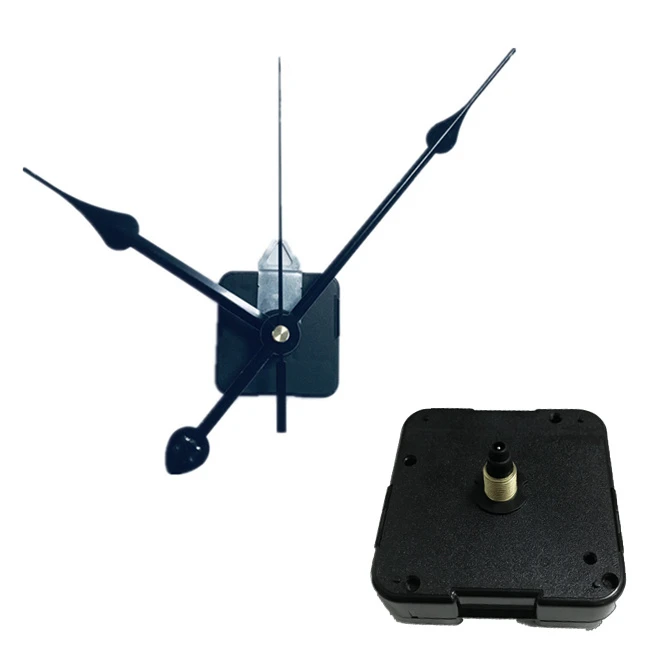 Precision12888 Wall Clock Mechanism 8/11/13/16/19/22mm Quartz Movement Machine Black Hands Repair Kit Tool Replace Set With Hook