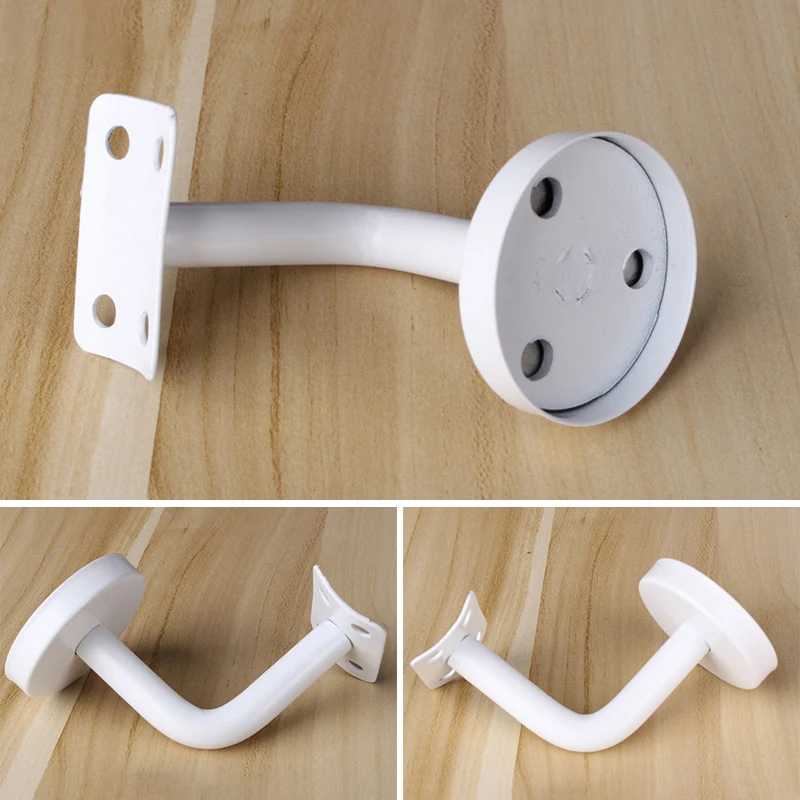 

1pc Metal Handrail Bracket Hand Rail Balustrade Stair Wall Support End Parts New