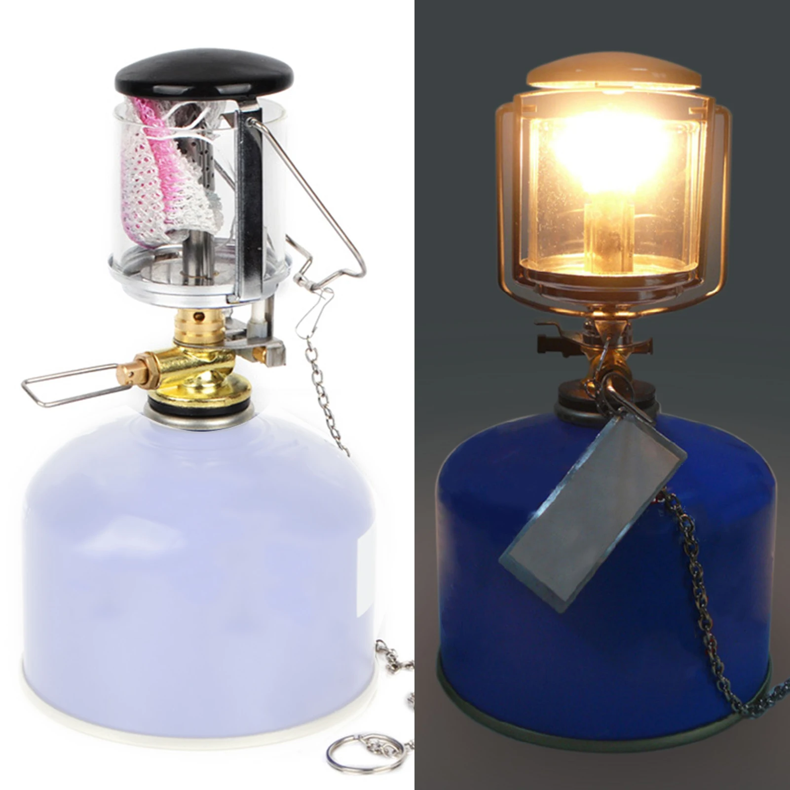 Aomiun Gas Lantern Outdoor Piezo Ignition Gas Tent Lamp Mini Camping Gas Light 