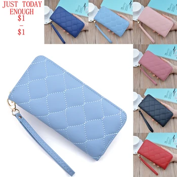 

card holder key credit wallet women passport 2019 fashion travel minimalist luxury long blue leather coin purse money carteira