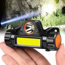 

Headlamp Strong Head Light Ultra Bright Head Lamp Waterproof Rechargeable LED Work Headlight Dual Light Source with Magnet