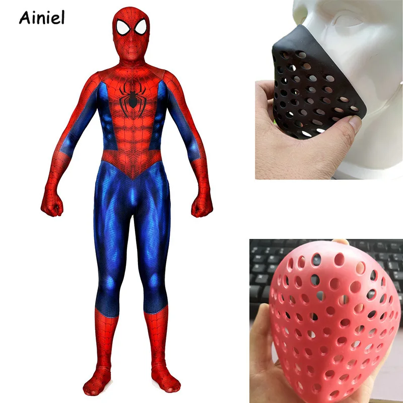 Паук комиксов 3D Косплей мускулы костюмы паука супергерой zentai боди костюм