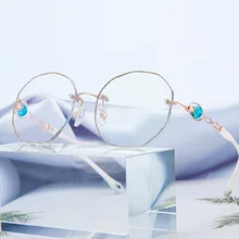 Новые модные бескаркасные алмазные очки для женщин