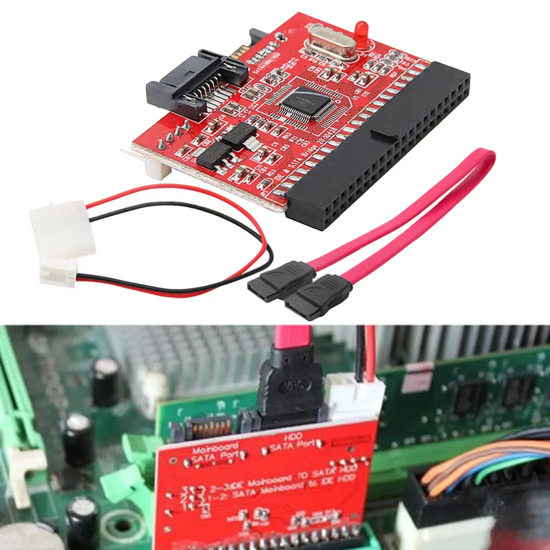 Универсальная Двусторонняя передача IDE HDD на SATA последовательный ATA конвертер адаптер карты Switcher драйвер жесткого диска