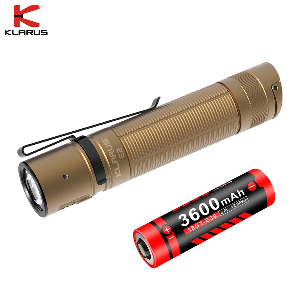 Original KLARUS E2 LED Flashlight CREE XHP35 HI 1600LM USB Rechargeable