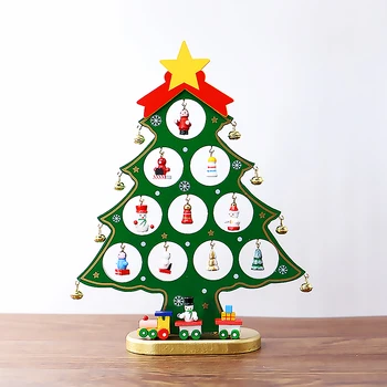 

Christmas Tree Design Table Ornament Home Office Restaurant Desk Tabletop Wooden Tree Decor Christmas New year decorations