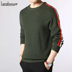 2019 новый модный брендовый свитер мужские свитера с круглым вырезом, облегающие вязаные Джемперы в стиле хип-хоп, осенняя повседневная