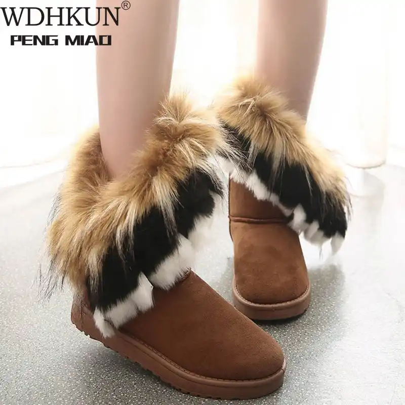 ladies fur boots cheap