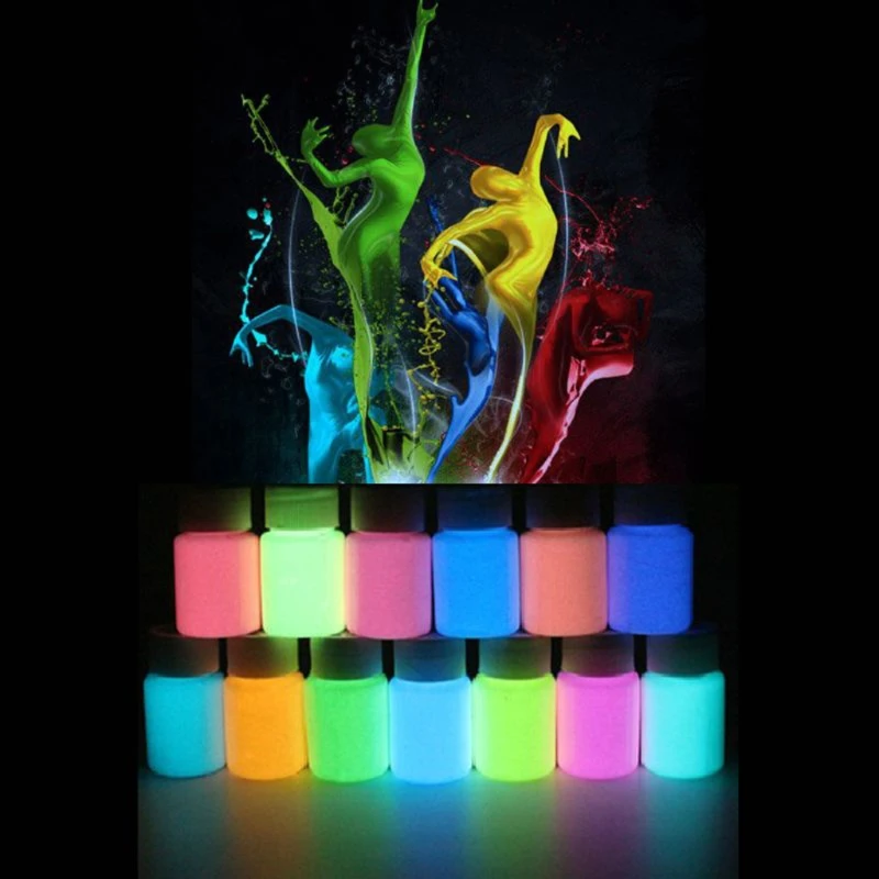 8 Colors Super Bright Luminous Epoxy Resin Pigment Body Art UV Body Paint Set Crystal Mold Soap Making epoxy resin pigment,luminous powder pigment,luminous powder paint,soap dye pigments