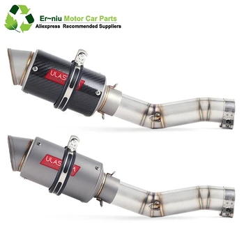 

K7 GSXR 600 750 GSXR700 GSXR750 Motorcycle Exhaust Muffler Middle Link Pipe Full System Slip On For Suzuki GSX R600 R700 R750 K7