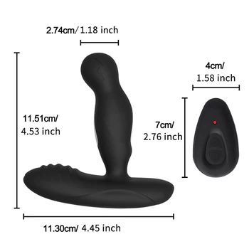 Electric Shock Pulse Man Prostate Massage Vibrators Sex Toy For Men Wireless Rotation Male Anal Butt Plug Stimulator Masturbator 3