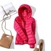 90% Ultra-light Plus Size Thin Down Jacket Women 2020 Autumn Winter Slim Short Hooded Warm White Duck Down Coat Women Outerwear 4