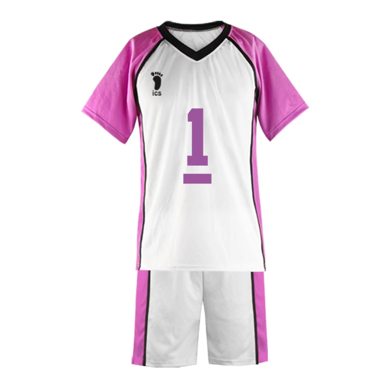 

Brdwn Haikyuu Shiratorizawa Gakuen Koukou High School Ushijima Wakatoshi Tendo Satori Cosplay Costume Volleyball Uniform
