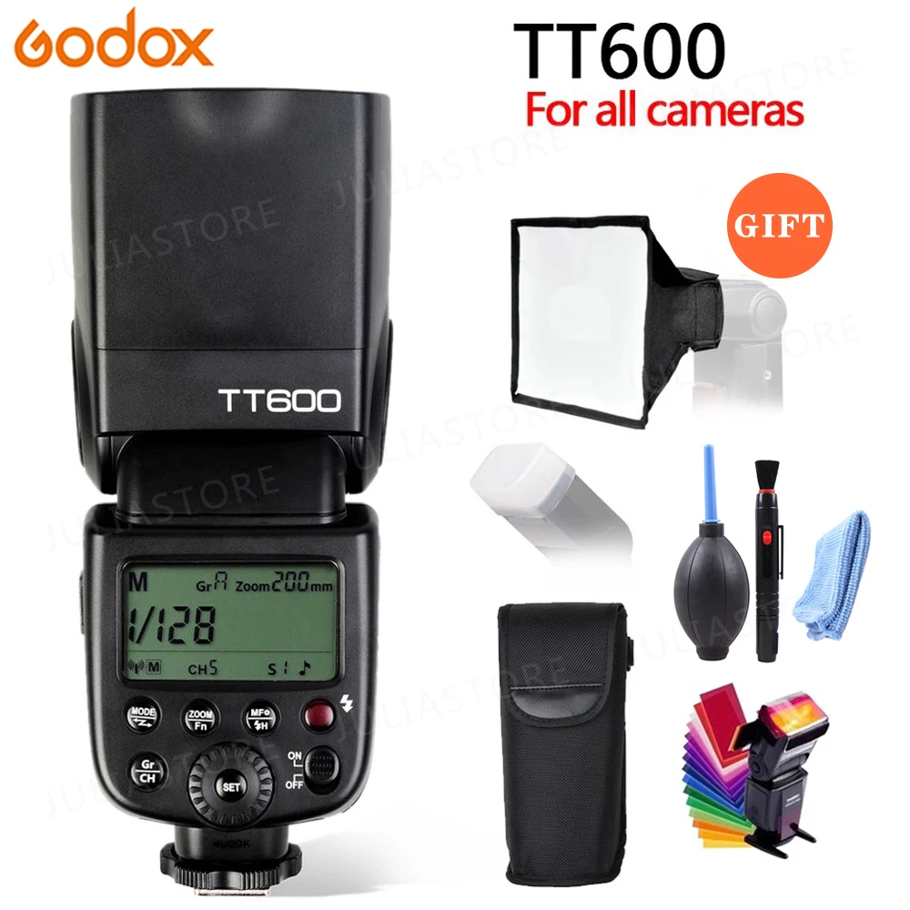 

Godox TT600 TT600S 2.4G Wireless GN60 Master/Slave Camera Flash Speedlite for Canon Nikon Sony Pentax Olympus Fuji Lumix