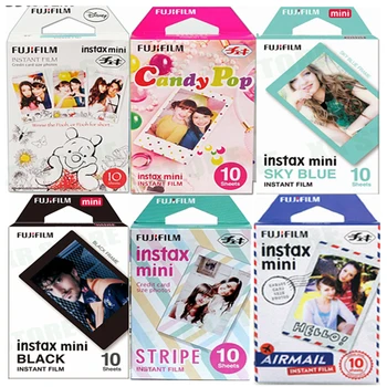 

Fujifilm Instax Mini Film 8 9 Film 10 Sheet Mini Instant Photo Paper for Camera Instax Mini7s 50s 90 Blue Black Pop Airmail