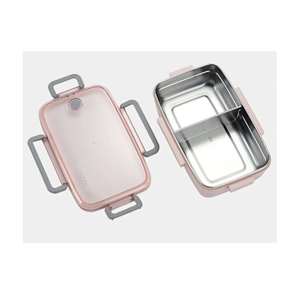 Lunch Box Stainless Steel Portable Picnic Office School Food Container With Compartments Microwavable Thermal Bento Box Y1