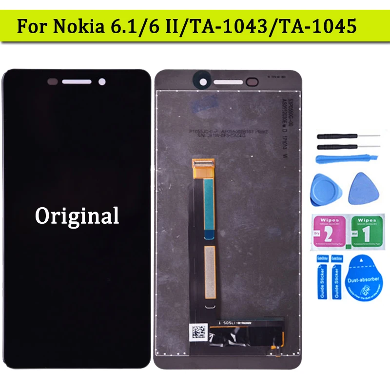 Оригинальный ЖК-дисплей для Nokia N6 6 II сенсорный экран дигитайзер сенсорная панель