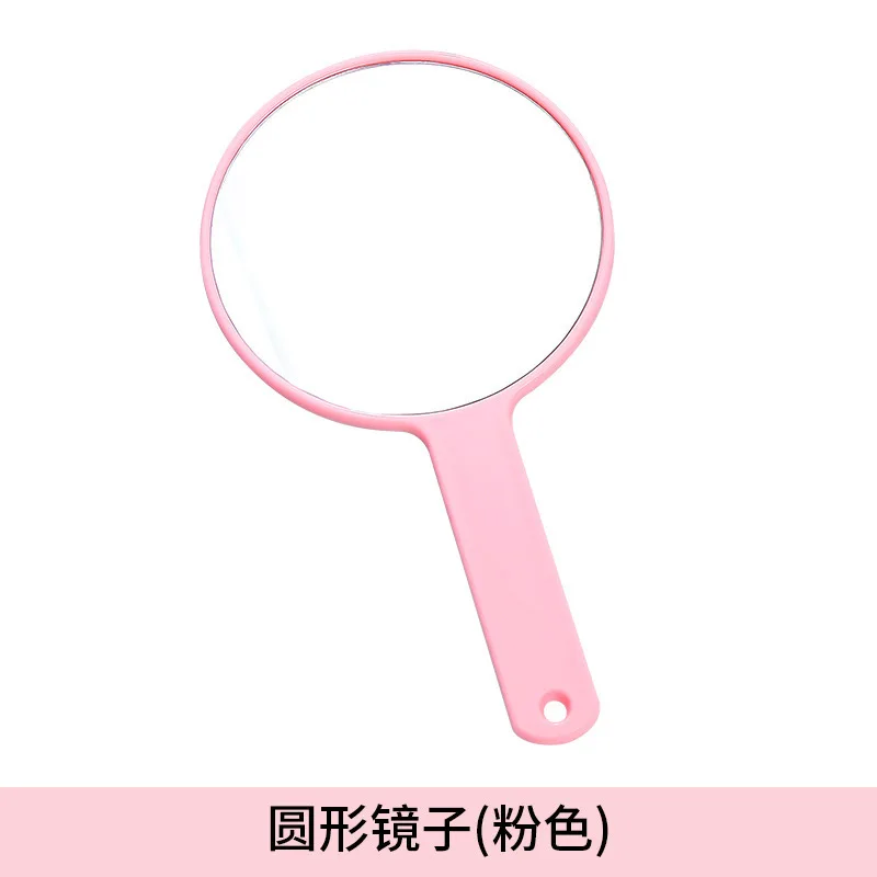 Spiegel косметическое зеркало для макияжа ручной работы розовое овальное круглое косметическое зеркало с ручкой для дам - Цвет: Pink