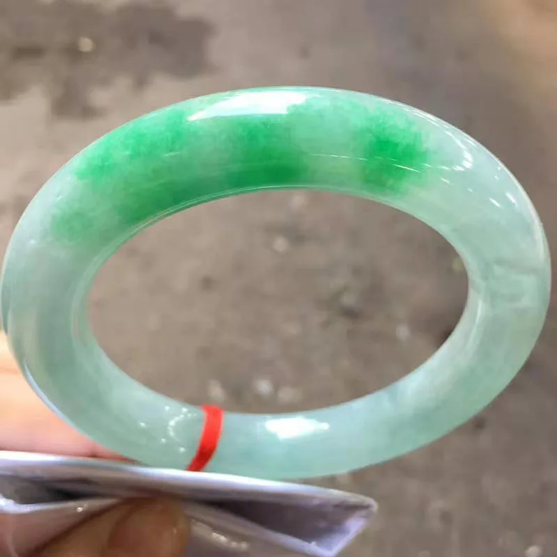 Myanmar Jadeite ice Идеальный Круглый браслет(включая сертификат