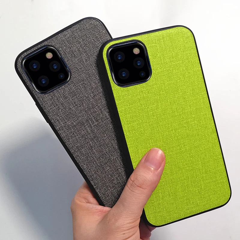 Для iphone 11 2019 чехол мягкий полиуретановый Край Ткань волокно Coque черный для Pro Max