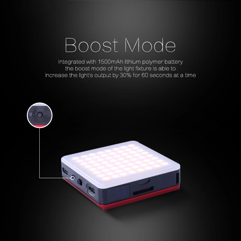 Tolifo Mini 64 светодиодный светильник для камеры, портативный Перезаряжаемый светильник для смартфона, панель для Dslr видеокамеры, мобильного телефона