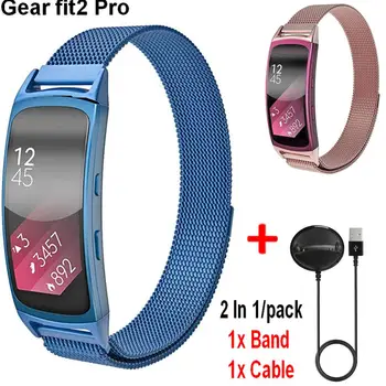 

2 In1 Smart Strap for Samsung Gear fit2 Pro Band Watchband Bracelet + use Cable Charging for Samsung Gear Fit 2 Pro Watch Bands