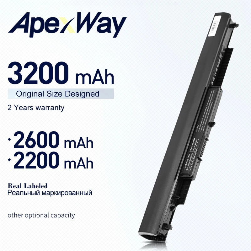 Apexway 3200 мАч аккумулятор для ноутбука HS03 HS04 HSTNN LB6V 807957 001 HP 240 245 250 G4|Аккумуляторы