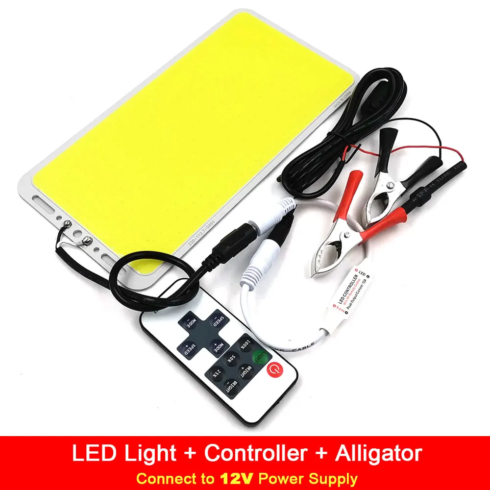 COB RC Alligator Модернизированный Светодиодный панельный светильник с пультом дистанционного управления с диммером 200 Вт, 12 В, светодиодный COB светильник, матричная пластина, внутренний, уличный светильник ing - Испускаемый цвет: COB RC Alligator