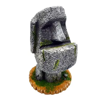 

Portrait Easter Island Festival Pen Holder Storage Stone Statue Desktop Decor 425D