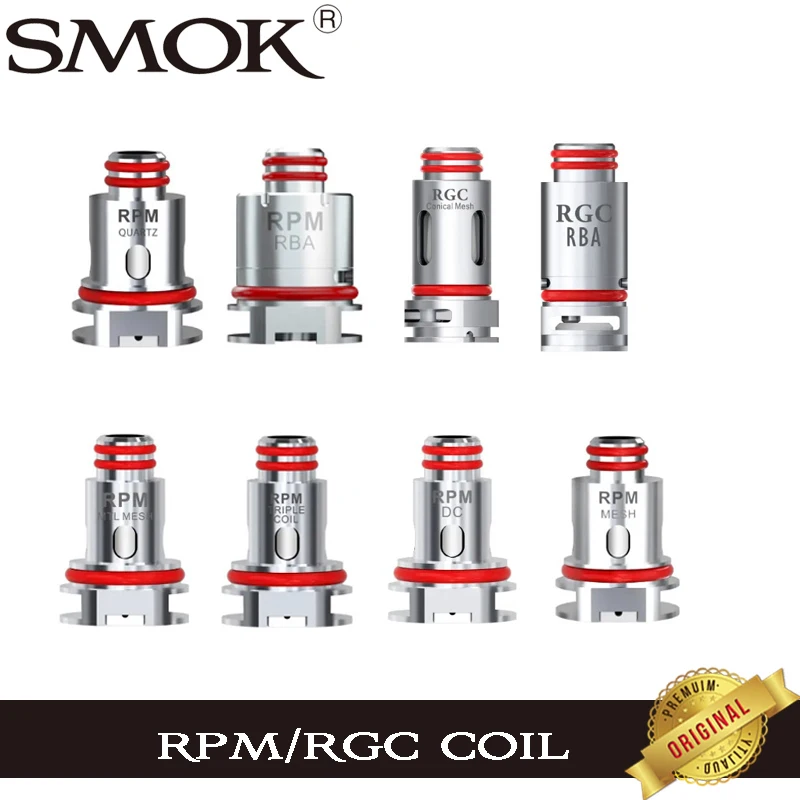 SMOK RPM катушка сетка 0.4ohm Тройная 0.6ohm кварц 1.2ohm SC 1.0ohm RPM RBA MTL сетка RGC коническая сетка RGC RBA для RPM80 и RPM80 Pro